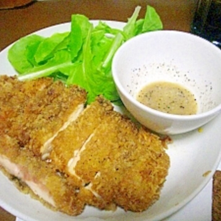 塩麹で柔らかチキンカツ *塩麹レモンソース*